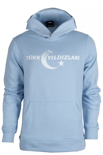 Mavi Kapüşonlu Sweatshirt