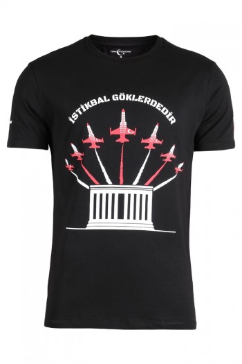 Türk Yıldızları Siyah Anıtkabirli Tişört