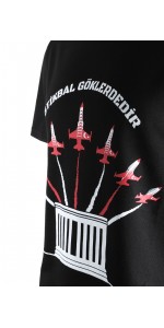 Türk Yıldızları Siyah Anıtkabirli Çocuk Tişört