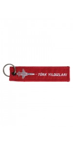 Türk Yıldızları Uçaklı Remove Before Flight Kare Anahtarlık