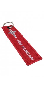 Türk Yıldızları Uçaklı Remove Before Flight Kare Anahtarlık