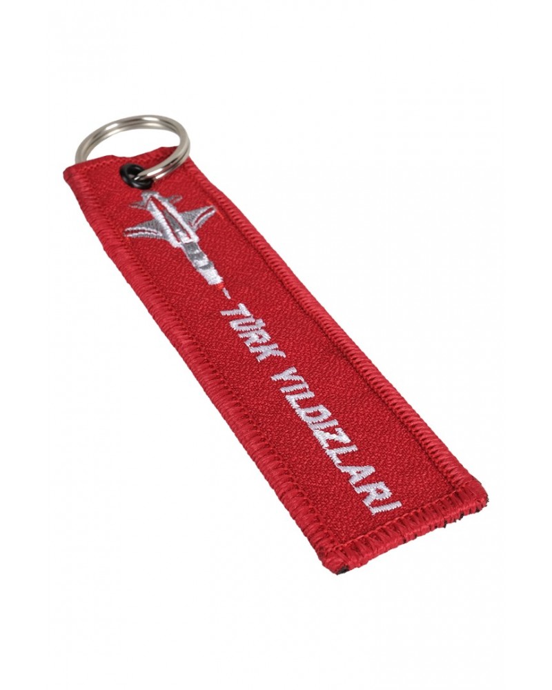 Türk Yıldızları Uçaklı Remove Before Flight Kare Anahtarlık