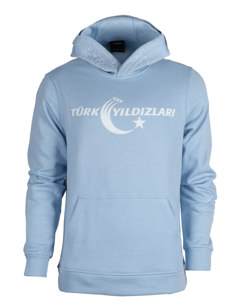 Mavi Kapüşonlu Çocuk Sweatshirt