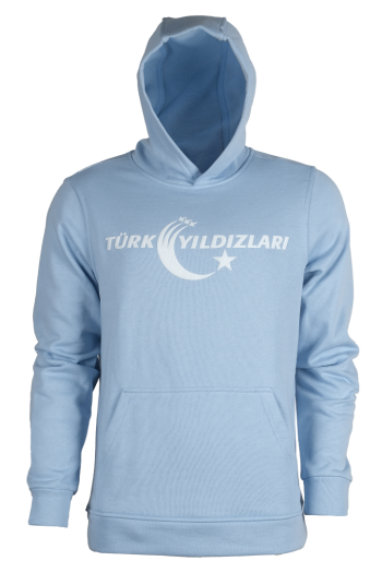 Mavi Kapüşonlu Çocuk Sweatshirt