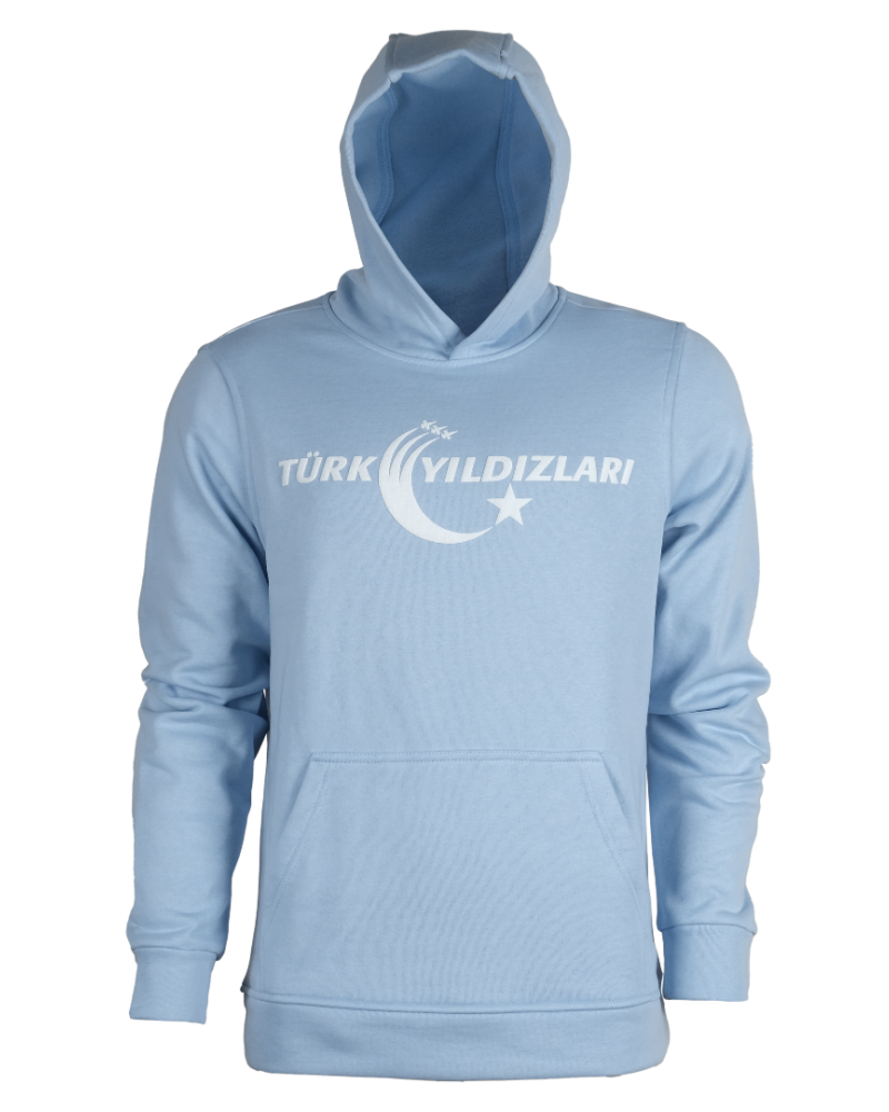 Mavi Kapüşonlu Çocuk Sweatshirt