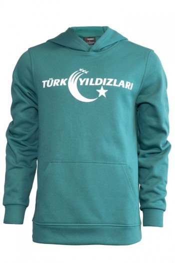 Yeşil Kapüşonlu Sweatshirt