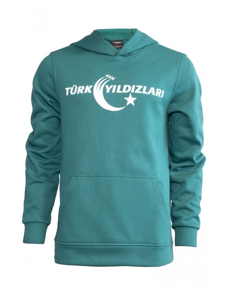 Yeşil Kapüşonlu Sweatshirt