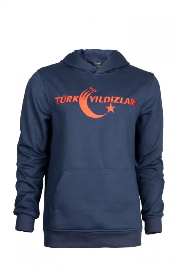 Lacivert Kapüşonlu Sweatshirt