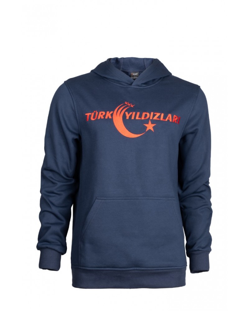 Lacivert Kapüşonlu Sweatshirt