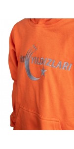 Turuncu Kapüşonlu Çocuk Sweatshirt