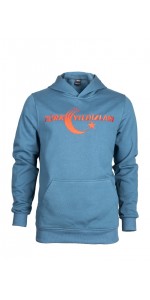 Petrol Mavisi Kapüşonlu Sweatshirt
