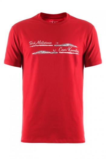 TÜRK YILDIZLARI ÖN KESİŞİM KIRMIZI TİŞÖRT