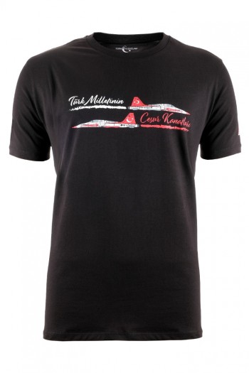 TÜRK YILDIZLARI ÖN KESİŞİM SİYAH TİŞÖRT