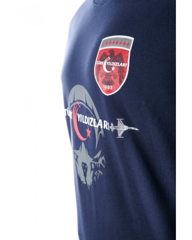 TÜRK YILDIZLARI KASKLI LACİVERT ÇOCUK TİŞÖRT