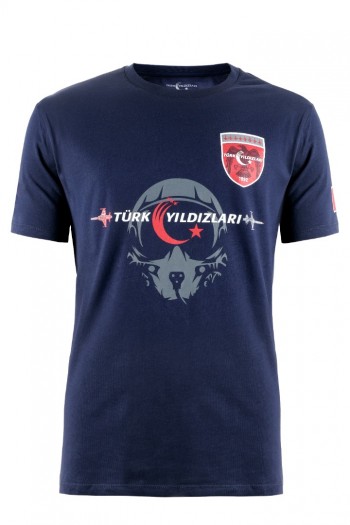 TÜRK YILDIZLARI KASKLI LACİVERT ÇOCUK TİŞÖRT