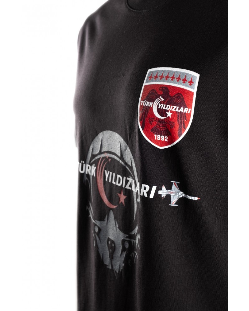 TÜRK YILDIZLARI KASKLI SİYAH ÇOCUK TİŞÖRT