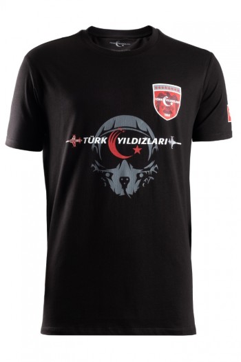 TÜRK YILDIZLARI KASKLI SİYAH ÇOCUK TİŞÖRT