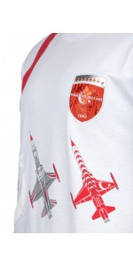 TÜRK YILDIZLARI ARMALI KIRMIZI ŞERİTLİ BEYAZ TİŞÖRT