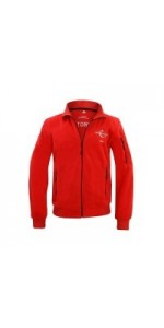 TÜRK YILDIZLARI FERMUARLI KIRMIZI POLAR CEKET