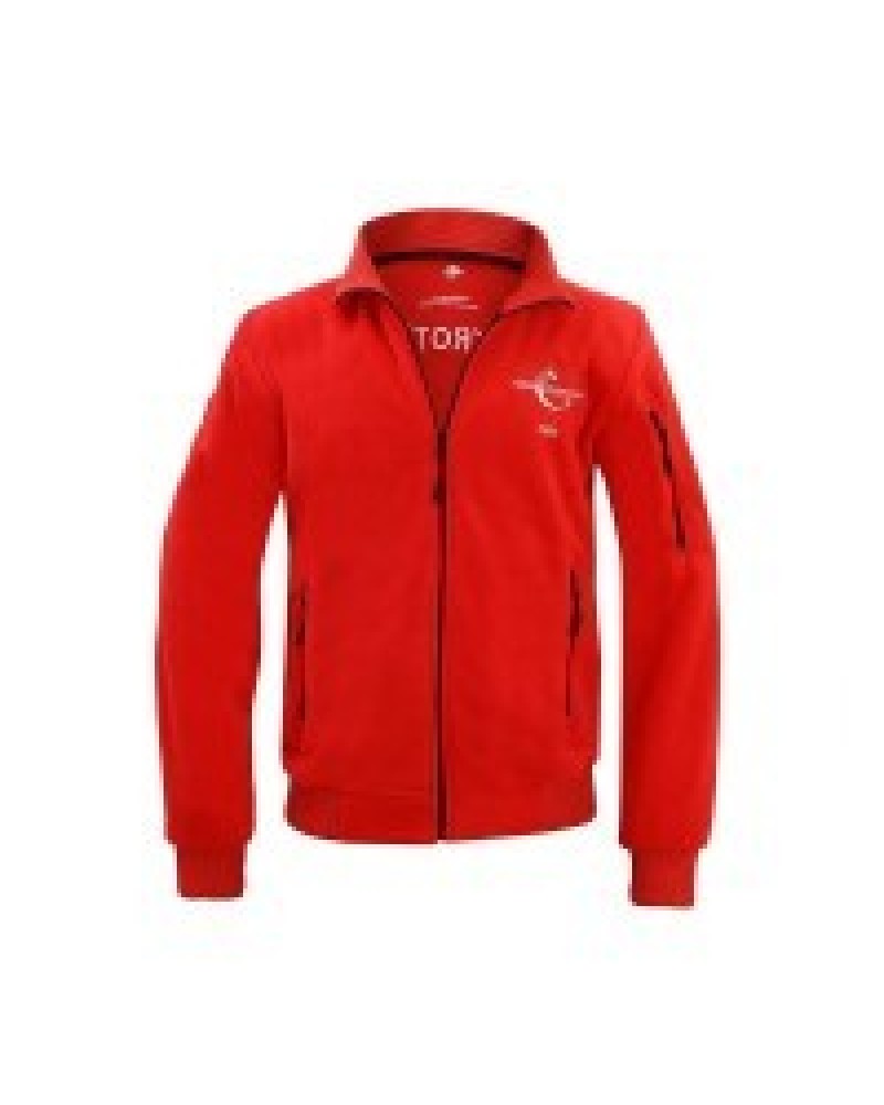 TÜRK YILDIZLARI FERMUARLI KIRMIZI POLAR CEKET