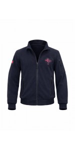 TÜRK YILDIZLARI FERMUARLI SİYAH POLAR CEKET