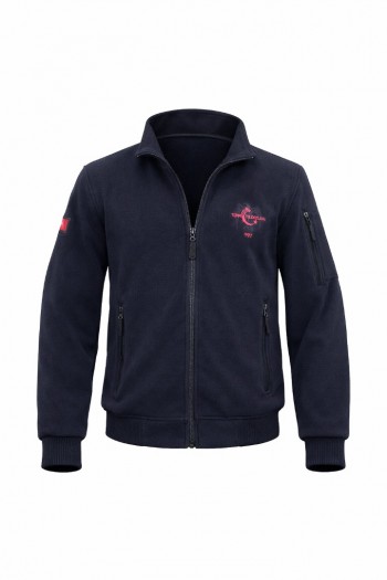 TÜRK YILDIZLARI FERMUARLI SİYAH POLAR CEKET