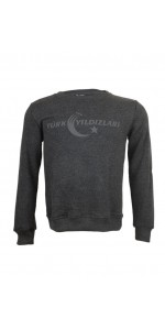 Ty Sıfır Yaka Gri Sweatshirt