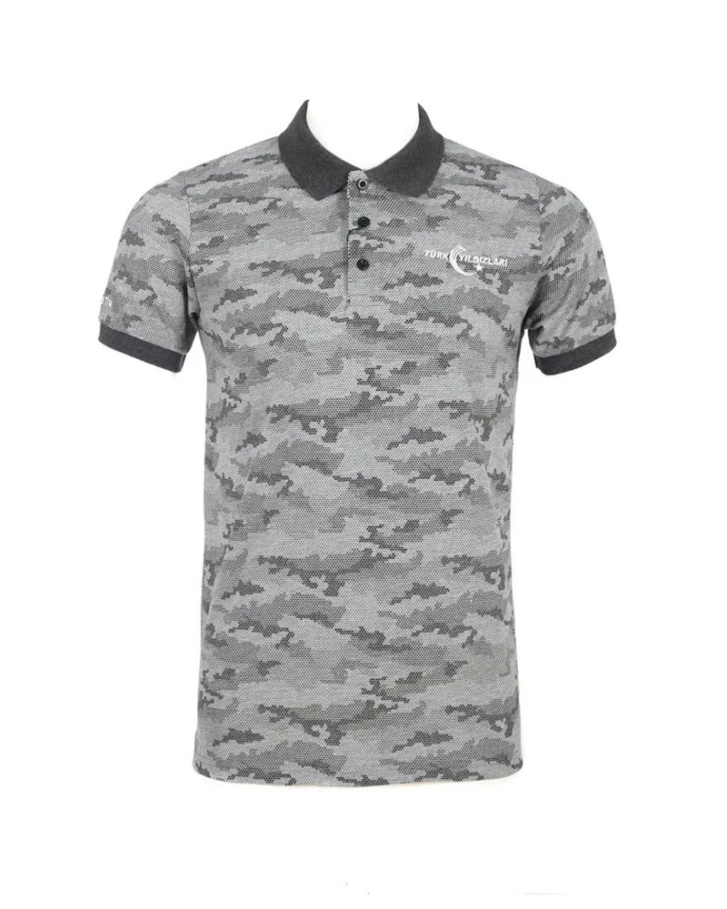 Türk Yıldızları Polo Yaka Kamuflaj Tişört