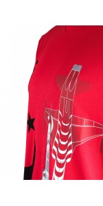 Türk Yıldızları Kırmızı Dikey Logolu Kartallı Tişört