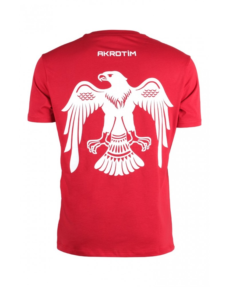 Türk Yıldızları Kırmızı Dikey Logolu Kartallı Tişört