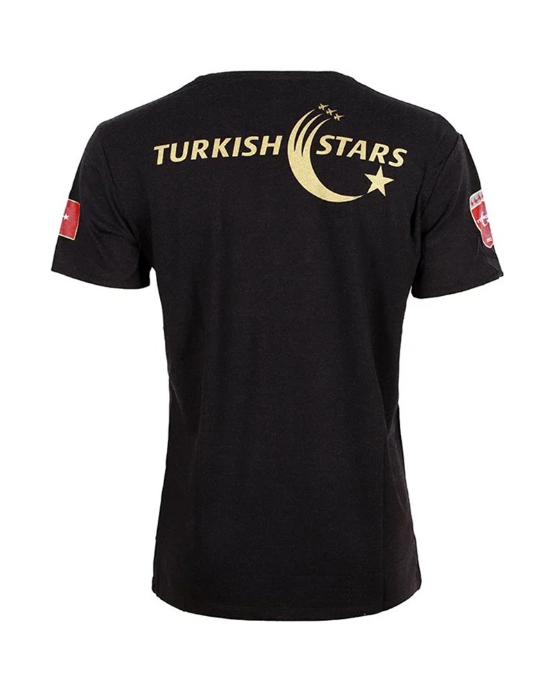 Türk Yıldızları Gri Yaldızlı Tişört