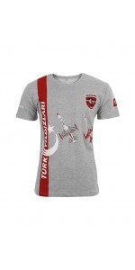 Türk Yıldızları Çocuk Gri Çizgili Tişört