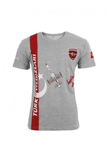 Türk Yıldızları Çocuk Gri Çizgili Tişört