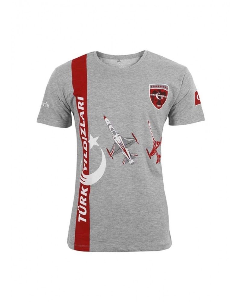 Türk Yıldızları Çocuk Gri Çizgili Tişört