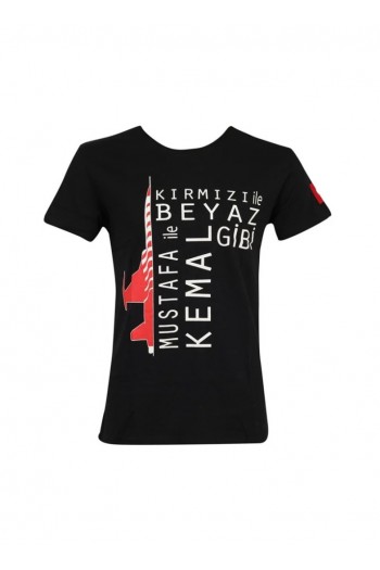 Türk Yıldızları Mustafa ile Kemal Gibi-Siyah Çocuk Tişört