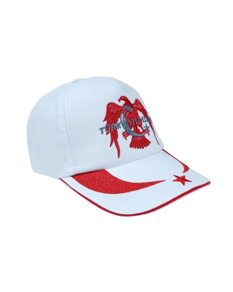 Türk Yıldızları Ay Yıldız Beyaz Çocuk Şapka