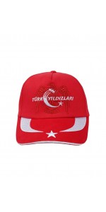Türk Yıldızları Ay Yıldız Kırmızı Çocuk Şapka