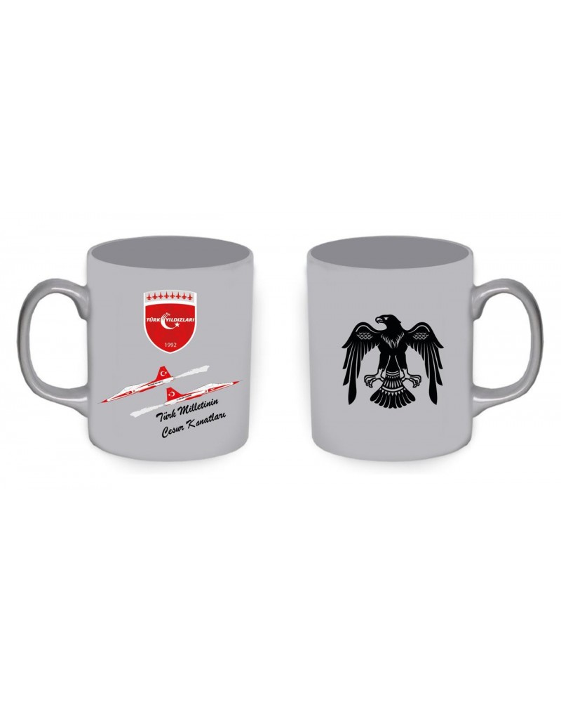 Türk Yıldızları Gri Uçaklı Kupa Bardak