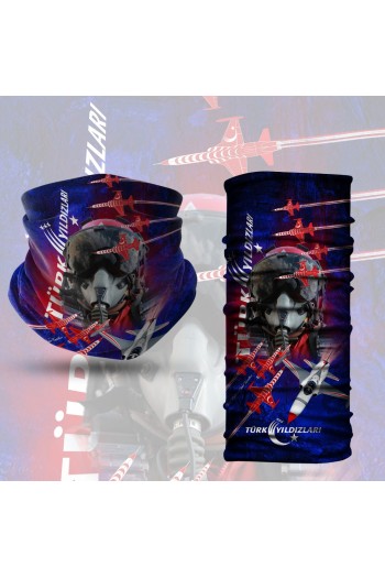 Türk Yıldızları Mavi Kasklı Bandana