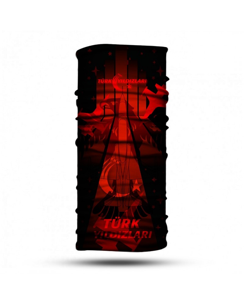Türk Yıldızları Siyah-Kırmızı Bandana