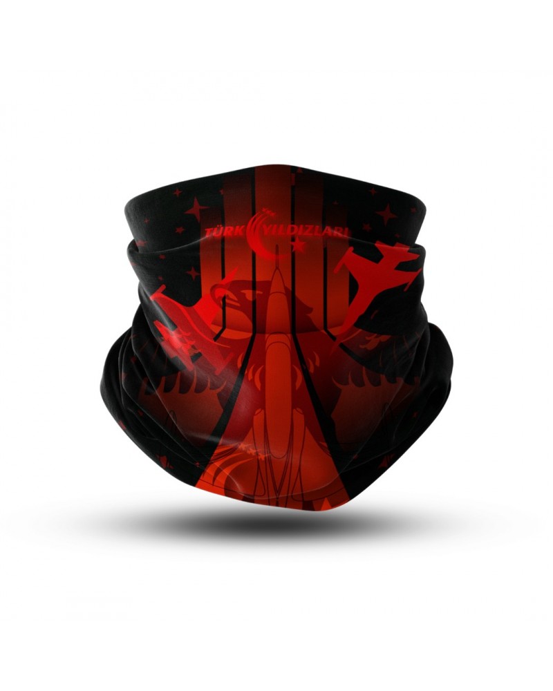 Türk Yıldızları Siyah-Kırmızı Bandana