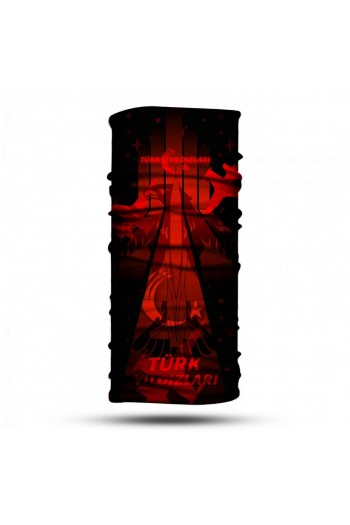 Türk Yıldızları Siyah-Kırmızı Bandana