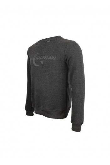 Ty Sıfır Yaka Gri Çocuk Sweatshirt