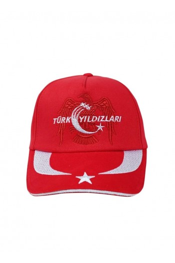 Türk Yıldızları Ay Yıldız Kırmızı Çocuk Şapka