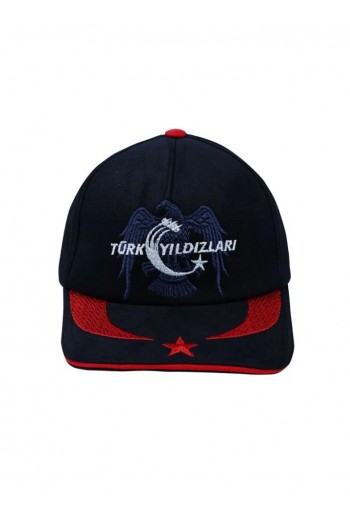 Türk Yıldızları Ay Yıldız Lacivert Çocuk Şapka